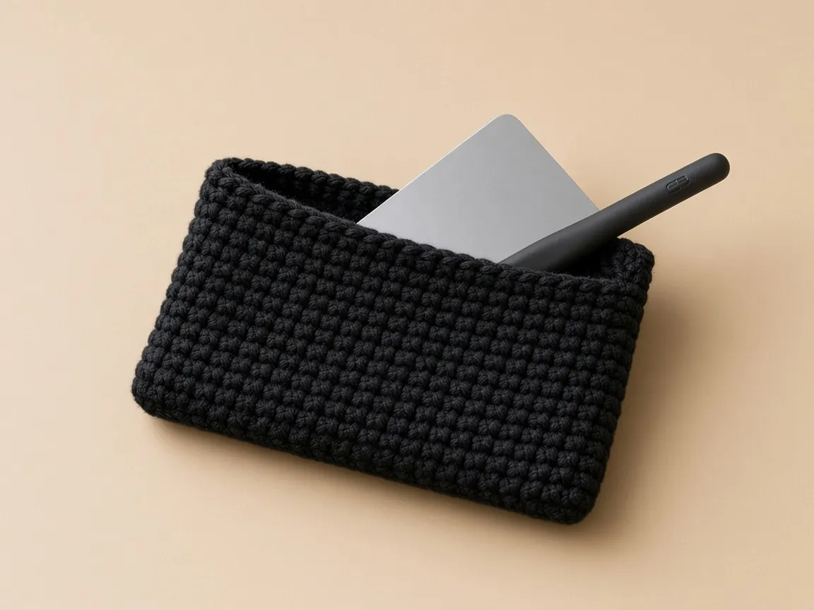 A black pocket of 32 single crochet each round, before the ears or the face.