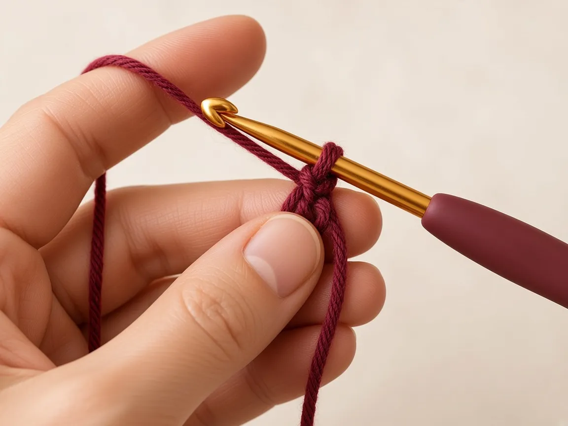 A slip knot on a hook