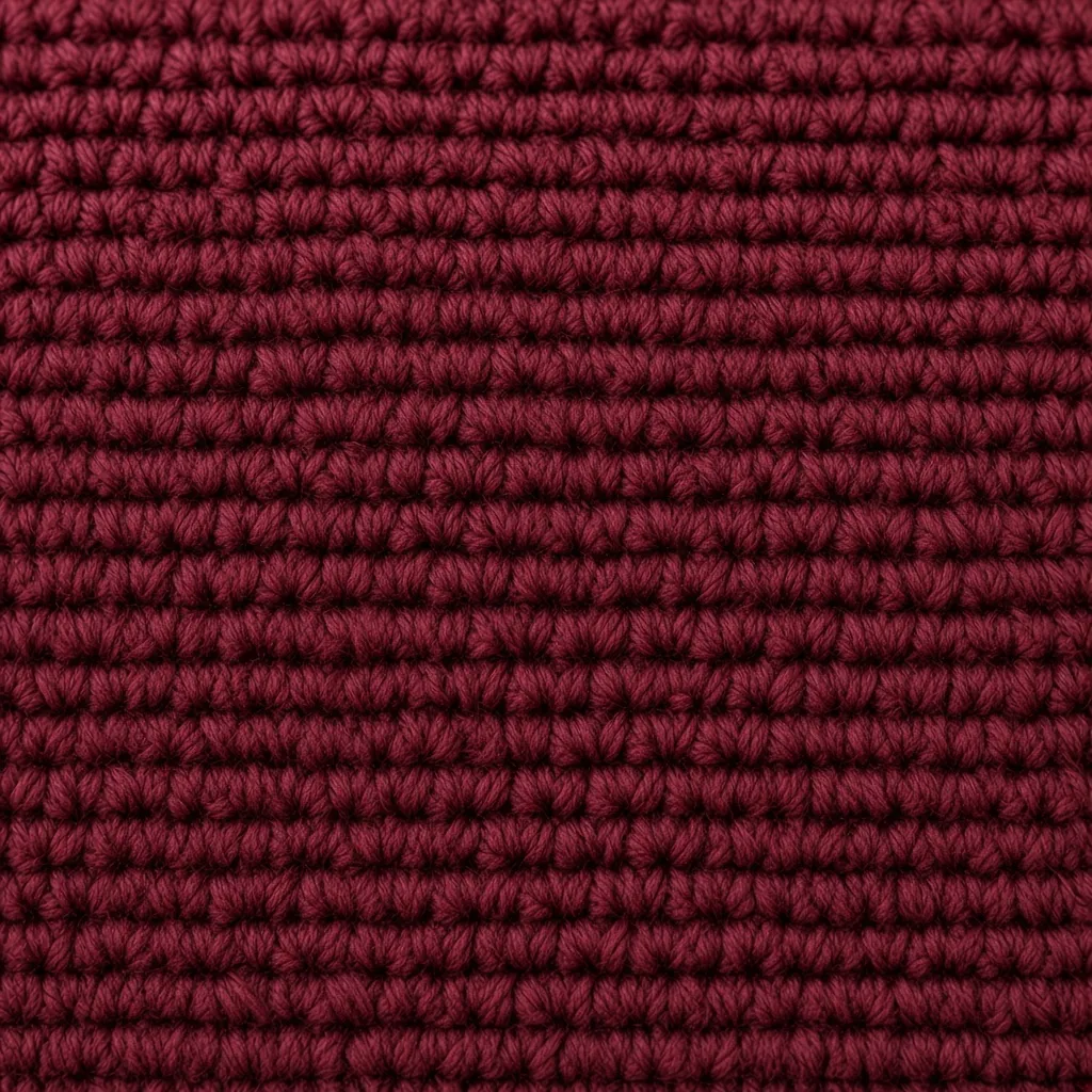 Single crochet fabric, row after row