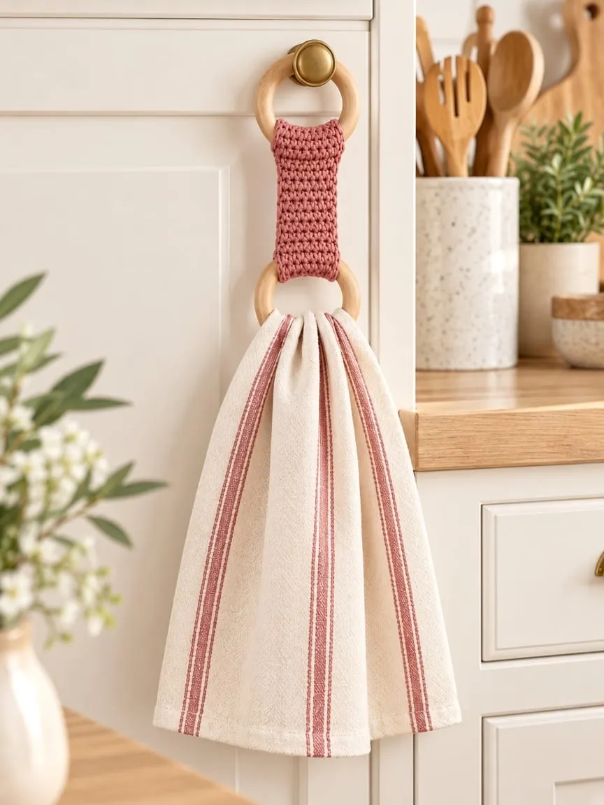 How to Crochet a Compact No-Slip Kitchen Towel Holder