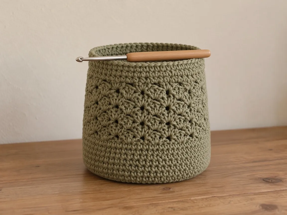 After the base, the same stitch count each round makes the tube.