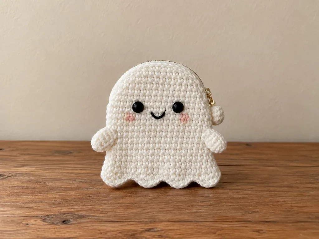 Ghost Crochet Wallet: Free Pattern With a Scalloped Hem