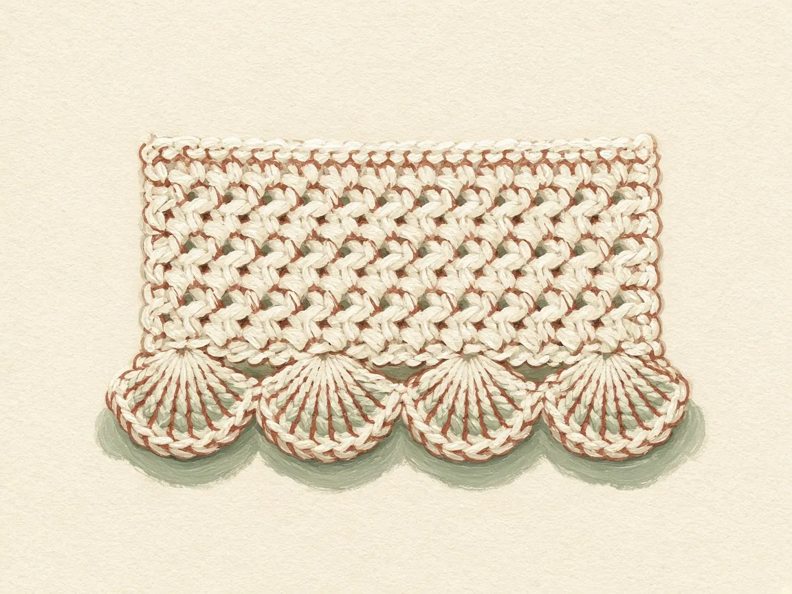 Four fans along the bottom of a cream rectangle