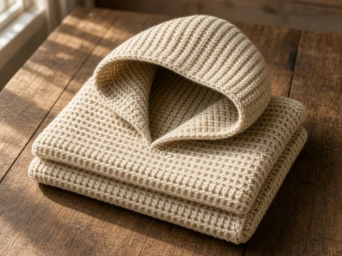 How a Hooded Scarf Is Folded