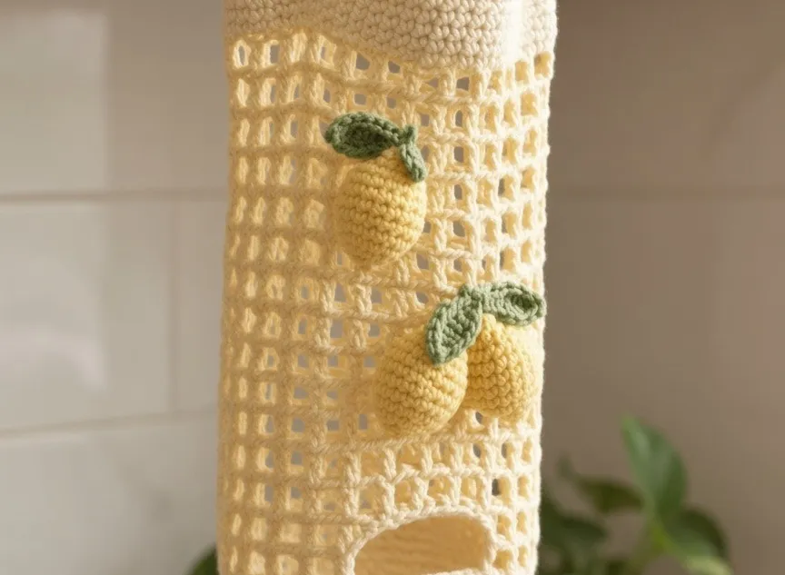 Front of the holder showing lemons and oval