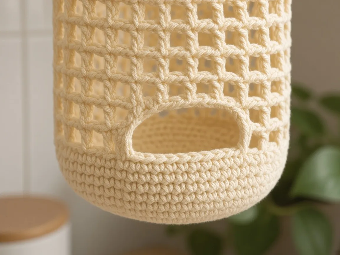 Reinforced horizontal front oval on pale yellow solid band, closed bottom