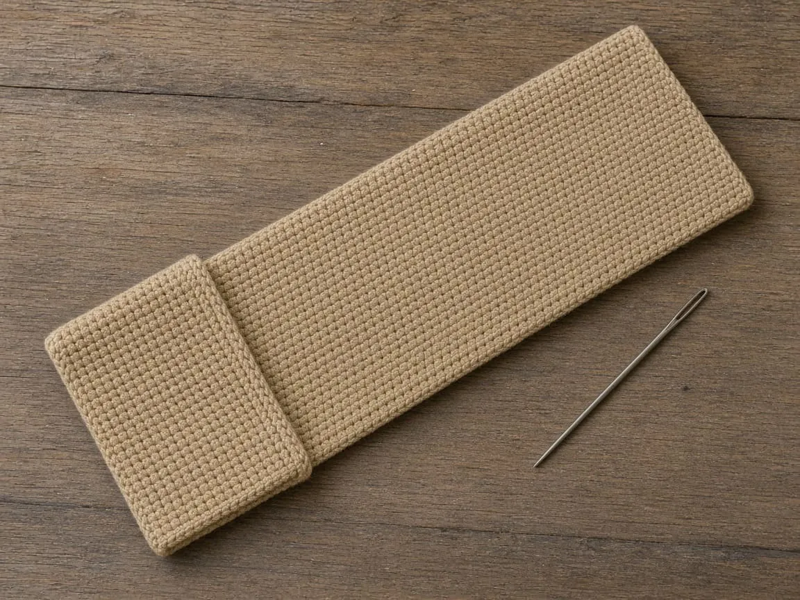 A toe cap sewn to one end of a rectangular sole